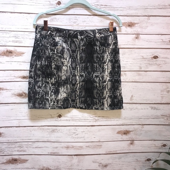 denim snake skirt